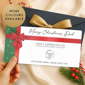 Personalisierte Weihnachts-Rubbelkarte - Überraschungsgeschenk für Konzert, Spa, Urlaub - Bild 1 von 13