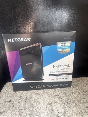 NETGEAR C7000-100NAR AC1900 WiFi Cable Modem Router Combo - Open Box - Image 1 of 4