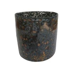 Kaheku chices Windlicht Glas NEU Anthrazit Kupfer Gesprenkelt 18 cm Hoch - Bild 1 von 3