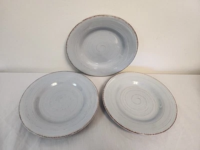 PLATOS ENSALADA WILLIAMS SONOMA CERÁMICA REMOLINO AZUL Y MARRÓN 8,5" Foto 1 de 4