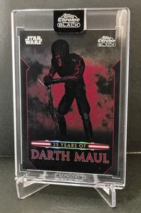 2025 Topps Chrome Black Star Wars - 25 Years Of Darth Maul #DM-13 - Encased - Picture 1 of 2