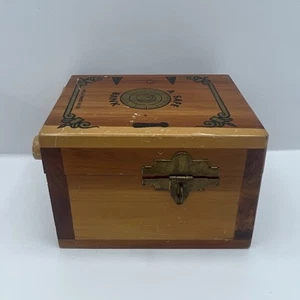 Vintage Safe Bank Holzschatulle Schmuckkästchen Wells Fargo & Co Sammlerstück - Bild 1 von 12