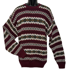 Vintage Britches Herren Rundhals Pullover XL Fair Isle Baumwollmischung Apres Ski Lodge adrett - Bild 1 von 11