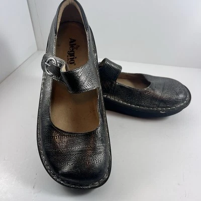Alegria Paloma Shoe Womens EU 41 Silver Leather Metallic Sz 10.5-11 Mary Jane - Image 1 of 4