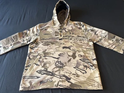 UNDER ARMOUR Rut Fleece Hunting Hoodie Mens Barren Camo Hoodie Large - Image 1 of 4
