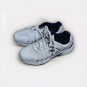 FILA Memory Go The Distance Sneakers White Navy Casual Shoes Men's 9 - Picture 1 of 7