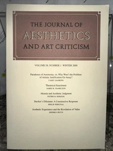 The Journal of Aesthetics and Art Criticism: Vol 58, No. 1 - Winter 2000 - Imagen 1 de 3