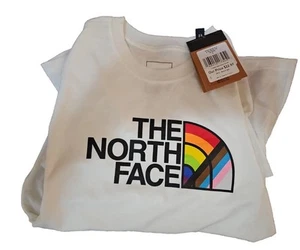 The North Face Pride LGTBQ+ T-Shirt Unisex Adults White Top NEW - Picture 1 of 2