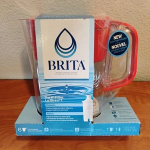 Brocca filtro acqua Denali rossa 6 tazze con 1 filtro standard Brita' - Foto 1 di 2