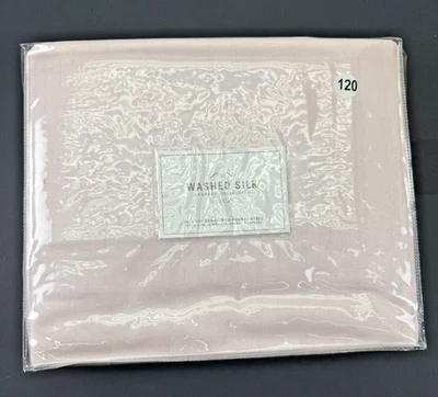 Restoration Hardware Silk Dupioni Rod Pocket Panel 50"x120" Washed Pink Drapery - Image 1 of 4