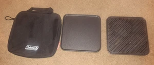CASCADE STOVE GRILL & GRIDDLE CAST IRON W/CARRY CASE PORTABLE COLEMAN - Picture 1 of 10