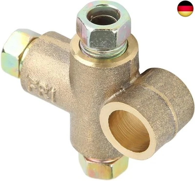 EVGATSAUTO Bremsen-T-Stück, 3-Wege-T-förmiges Bremsen-T-Stück mit 3 Außenmuttern, M10 10-