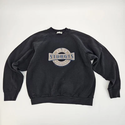 Sudadera vintage 2003 Sturgis cuello redondo para mujer talla grande negra pulóver de colección Foto 1 de 4