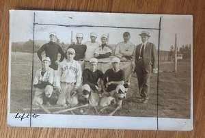 1910's RPPC BASEBALL TEAM UNKNOWN LOCATION REAL PHOTO POSTCARD MK - Picture 1 of 2