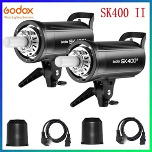 2x Godox SK400II 400w Studio Flash Head With 2.4G Wireless X System Bowens Mount - Picture 1 of 12