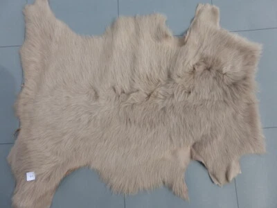 sheepskin leather hide Taupe Brown Toscana long wavy silky haired w/Smooth back - Image 1 of 4