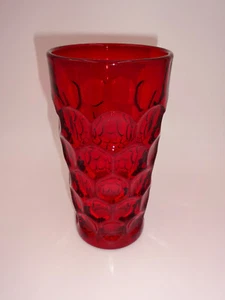 Vintage Imperial Glass Provincial Dark Ruby Flat Iced Tea Glass Water Tumbler - Picture 1 of 8