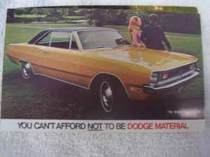 1971 DODGE DART SWINGER DEALER POSTCARD UNUSED ORIGINAL - Picture 1 of 2