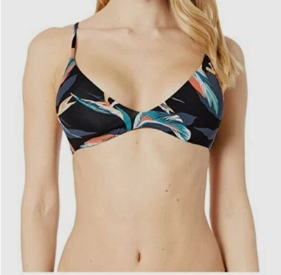 Top de natación para mujer Roxy negro floral sin mangas playa triángulo talla X-pequeño Foto 1 de 4