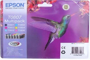 Genuine Original Epson T0801-T0806 Hummingbird Multipack Ink Cartridges x 6 - Picture 1 of 24