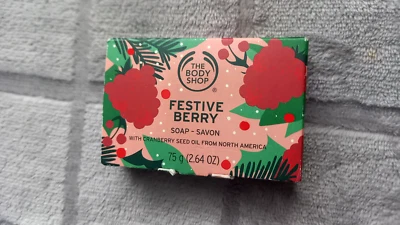 The Body Shop Soap Bar Festive Berry 75g New - Image 1 of 2