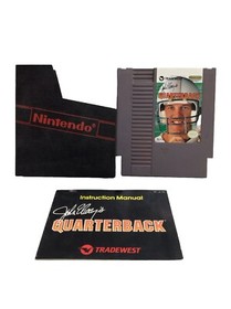 Nintendo NES John Elway's Quarterback  game cartridge, manual & Sleeve TESTED #
