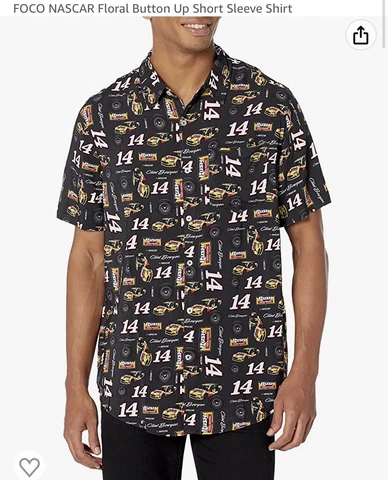 Nascar #14 Clint Bowyer Men’s Large Button Down T-Shirt Brand New!!!!!! Cover