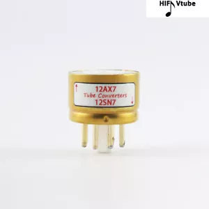 Un tubo de vacío chapado en oro 12AX7 (TO) 12SN7 convertidor enchufe - Imagen 1 de 11