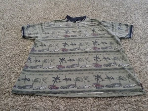 Knights Sportswear Herren Poloshirt Gr. 3XL Grün Kurzarm Oldtimer Blumen - Bild 1 von 7