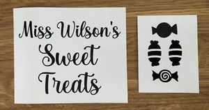 Personalised Teacher Sweet Jar Vinyl Decal Label, Sticker, Gift, Treat, Sweets - Picture 1 of 2