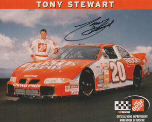 1999 Tony Stewart signed Home Depot "3rd Version" Pontiac NASCAR NWCS Hero Card
