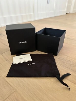 Новый подлинный Chanel черный подарок коробка 4 SLG классический w/мешок для пыли - Изображение 1 из 2
