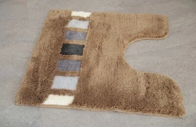  Jazz Kaschmir WC-Vorleger mit Ausschnitt 55x55cm.Florhöhe mit Hoch-Tief-Effekt - Bild 1 von 4