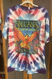 Santana Counting Crows 2024 concert T-shirt new XL Tie-Dye - Picture 1 of 4