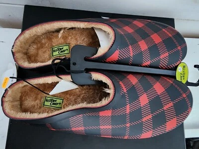 Zueco Western Chief para mujer sin cordones lluvia tareas de jardín talla 9 forrado negro/rojo a cuadros Foto 1 de 4