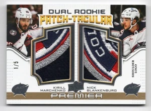 2022-23 Upper Deck Premier Patch-Taculars Kirill Marchenko Nick Blankenburg 1/5 - Picture 1 of 2