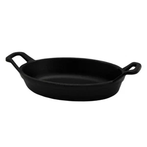Mini plat ovale en fonte noir mat 15 cm 19x10 cm - Imagen 1 de 1