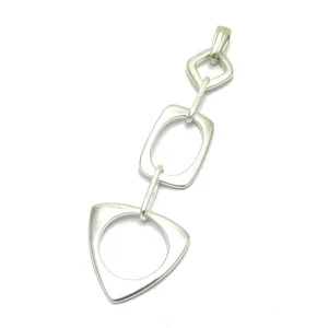 New Long Sterling Silver Pendant Solid Hallmarked 925 Handmade Stylish Empress - Picture 1 of 2