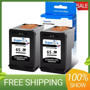 2PK 65XL 65 XL Black Ink Cartridge for HP DeskJet 2620 2621 2622 2630 2680 3720 - Picture 1 of 24