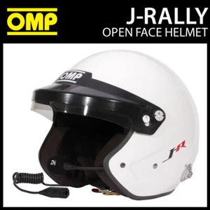 Casco OMP J-RALLY 2025 cara abierta modelo FIA 8859-2024 carrera rally deportes de motor - Imagen 1 de 27