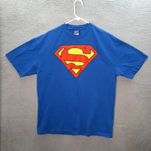 Vintage Alstyle Shirt Adult Extra Large Blue Superman Superhero Comics Y2K Tee - Picture 1 of 9