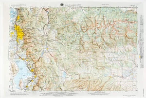 Mapa en relieve elevado de Salt Lake City, Utah (NK 12-11) - Imagen 1 de 1
