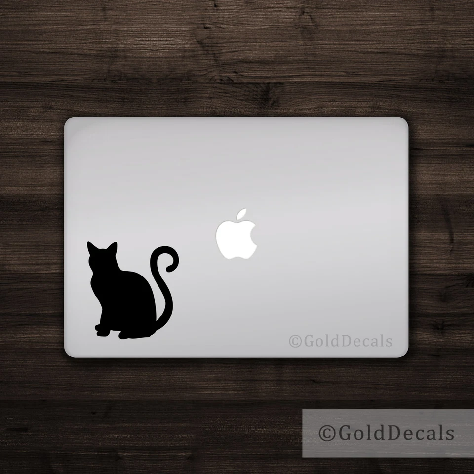 Cat - Vinyl Window Decal Laptop Sticker Kitten Sitting Bumper Sticker Pet Love - Image 1 of 2