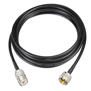 UHF PL259 to SO239 Extension Cable 10FT for Amateur Ham Radio FM Transmitter SWR - Picture 1 of 8