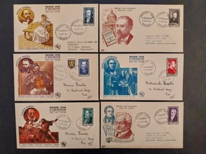 France FDC 18/10/1952 Célébrités du XIXè siècle N° 930 à 935 C: 155 € voir scan - Picture 1 of 2