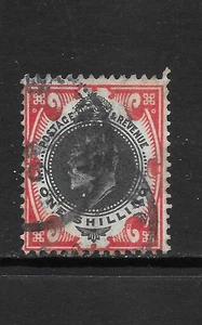 GREAT BRITAIN SCOTT 138a USED FINE - 1911 1/ SCARLET & DK GRN ISSUE - EDWARD VII - Picture 1 of 2