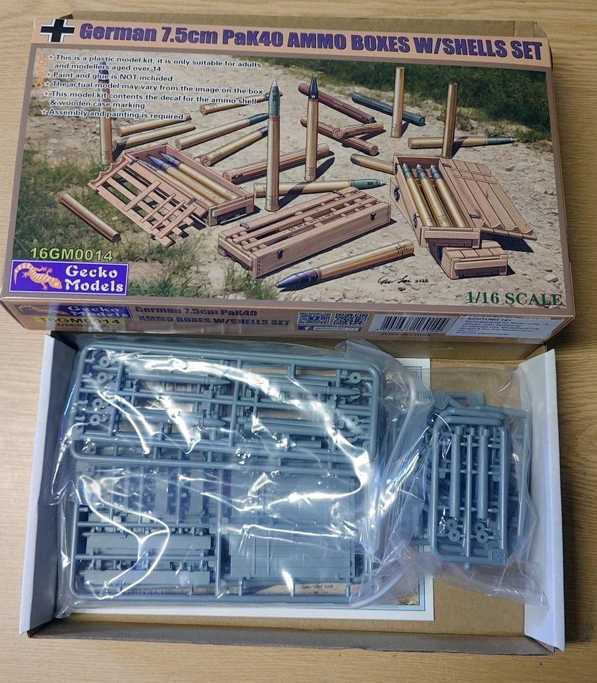 Munition und Kisten für 7,5cm Pak  in 1/16 von Gecko - Bild 1 von 1