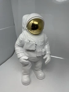 15” Astronaut Resin Figurine NASA Space Explorer Decor Heavy White Gold - Picture 1 of 5