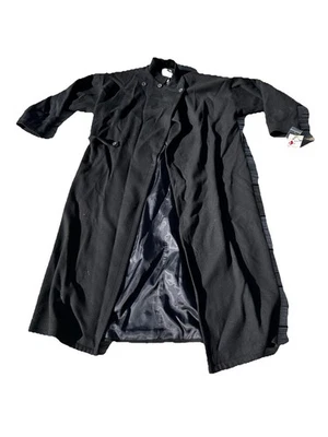 Abrigo largo de lana Jill para mujer negro cordero M algodón vintage botón delantero  Foto 1 de 4