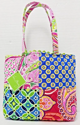 Vera Bradley Lil Patchwork Limited Edition Tote in Cotton 4 Retired Pattens - image 1 of 4